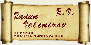 Radun Velemirov vizit kartica
